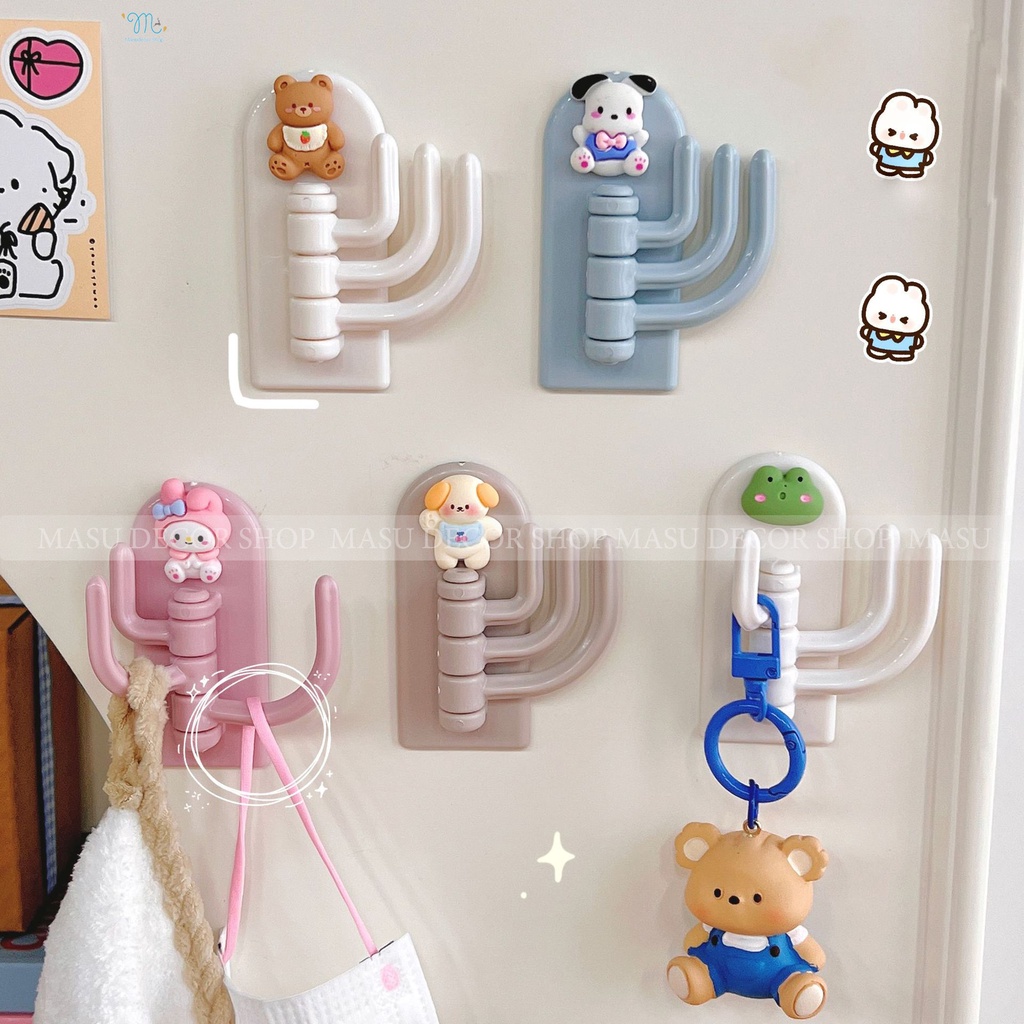 🌈 Móc Dán Treo Tường Siêu Dính Decor Hình Dễ Thương Treo Chìa Khóa/Treo Vật Dụng Cá Nhân