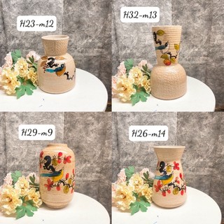 Lọ hoa gốm sứ mộc bát tràng- bình hoa vẽ- decor trang trí