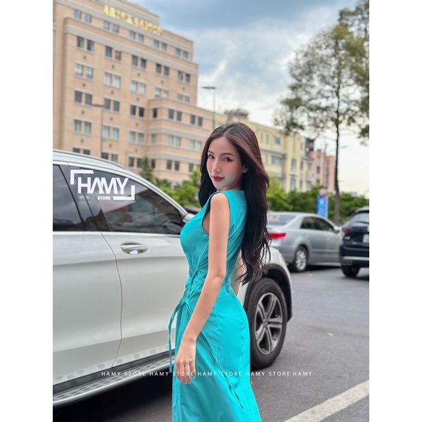 Đầm Sát Nách Rút Eo