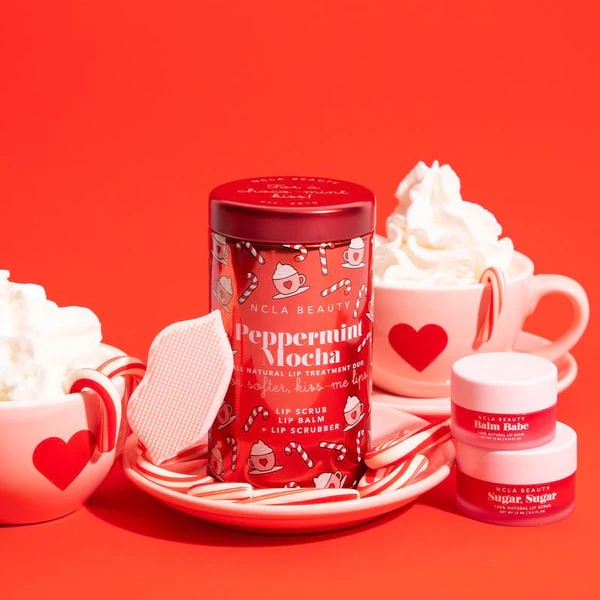 NCLA BEAUTY set dưỡng, tdc môi 24$ Lip Treatment Tin Can Gift Set