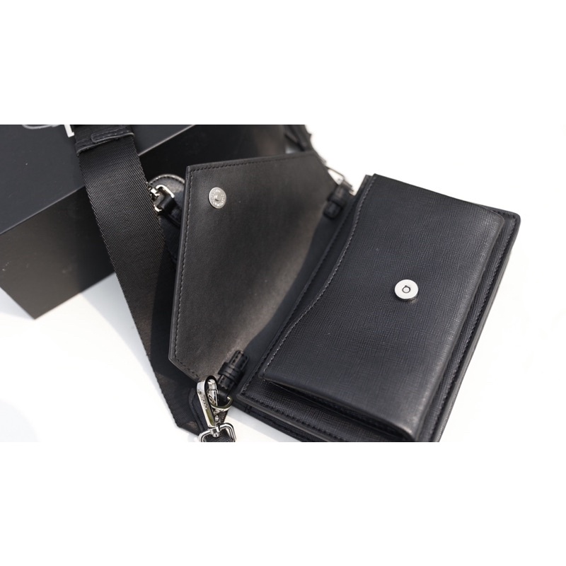 Túi đeo chéo Prada kèm ví size 19cm fullbox chất da xước fullbox