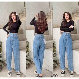 Quần jeans nữ dáng baggy , Quần bò baggy cạp cao shop  HT JEANS