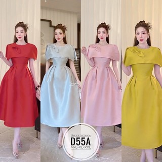 Đầm xoè tafta hoa d55a