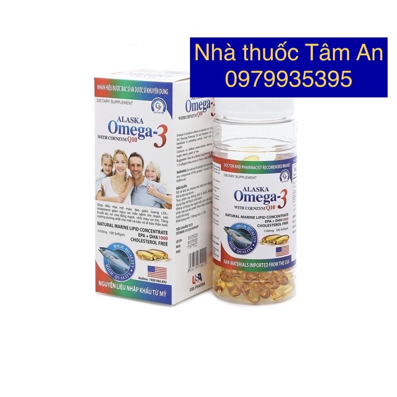 Dầu cá Alaska Omega 3 - Hộp 100 viên