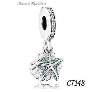 CHARM PAN ALE TREO VỎ SÒ SAO BIỂN BẠC S925 THUẦN KHIẾT HÀNG CAO CẤP