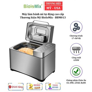 Máy làm bánh mỳ tự động biolomix bbm013 với 17 chế độ cao cấp, công suất 650w - bảo hành 2 năm