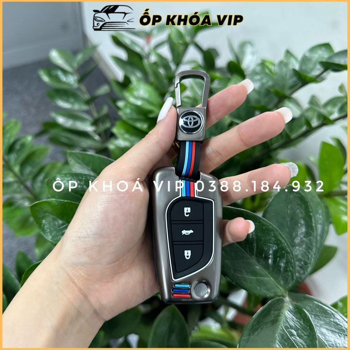 Ốp khóa kim loại bằng hợp kim cao cấp xe ô tô Toyota Fortuner, Innova, Altis, Hilux Mẫu Chìa Cơ