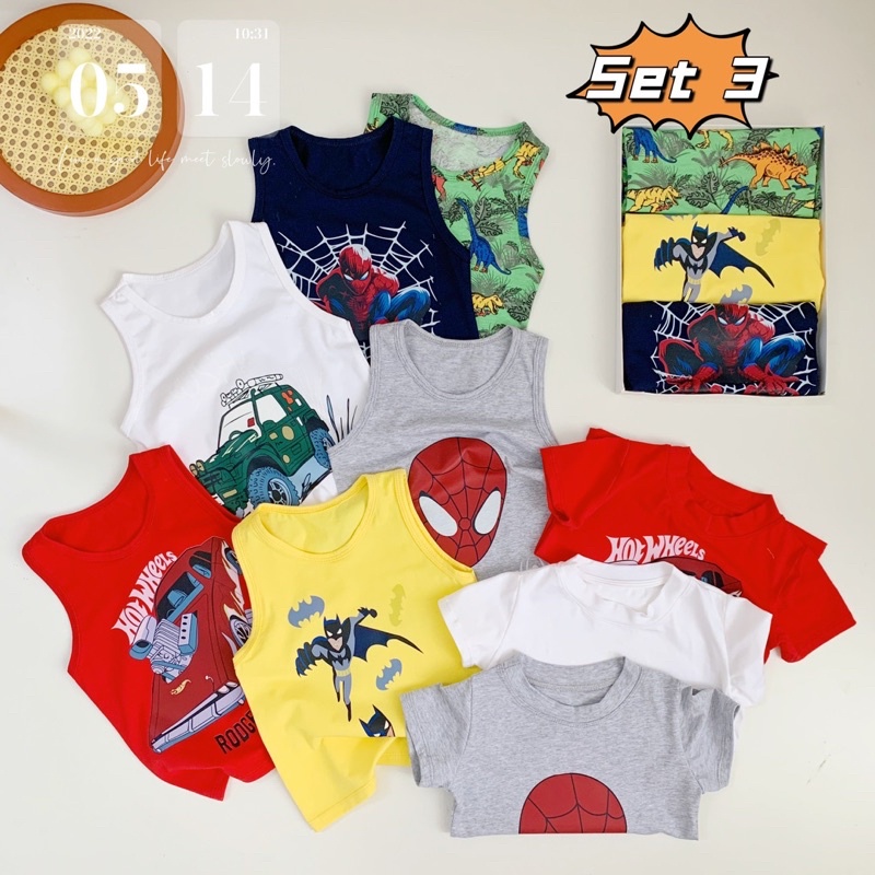 Set 3 áo cotton cho bé