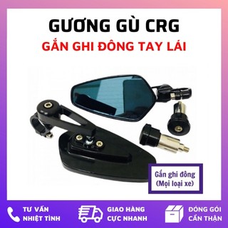 Gương gù CRG gắn ghi đông xe - kính gù chiếu hậu gắn tay lái xe máy