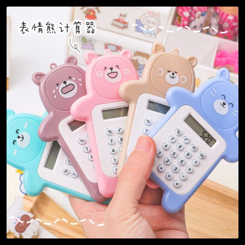 Máy tính mini bỏ túi hình gấu mập siêu dễ thương