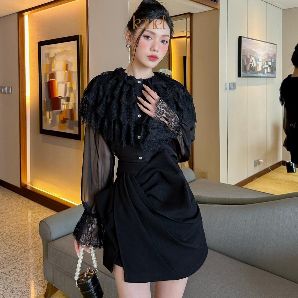 Chân váy KANEL xếp nơ - CV1620