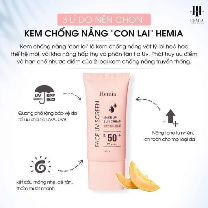 Kem chống nắng Hemia - Hàng chính hãng Hàn Quốc 100%