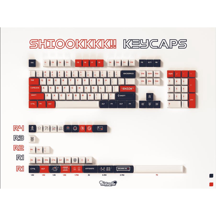 Nút bàn phím cơ Shiook PBT keycap - XDA profile - Antidote Studio