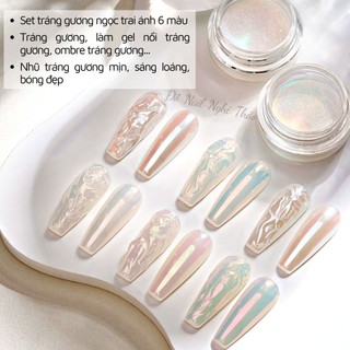 Set bột tráng gương ánh ngọc trai Nghi Thảo Nails