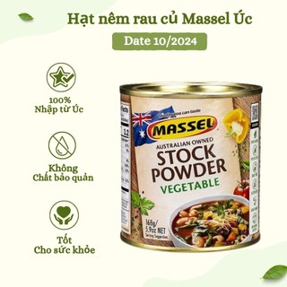 Hạt nêm cho bé ăn dặm Massel Úc 168g, hạt nêm chay không bột ngọt nhập khẩu từ Úc