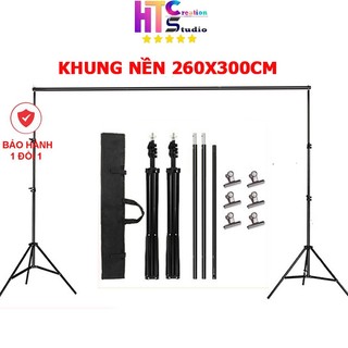 Bộ khung treo phông nền chữ U kích thước 2,6*3m dùng chụp ảnh, trang trí sinh nhật, noel, sự kiện, trang trí studio