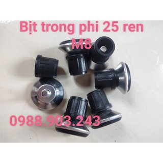 Bộ chân tăng chỉnh inox và bịt trong phi 25 ren m8