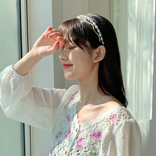 Bờm Tóc Ngọc Trai Đính Đá Phong Cách Tiểu Thư
