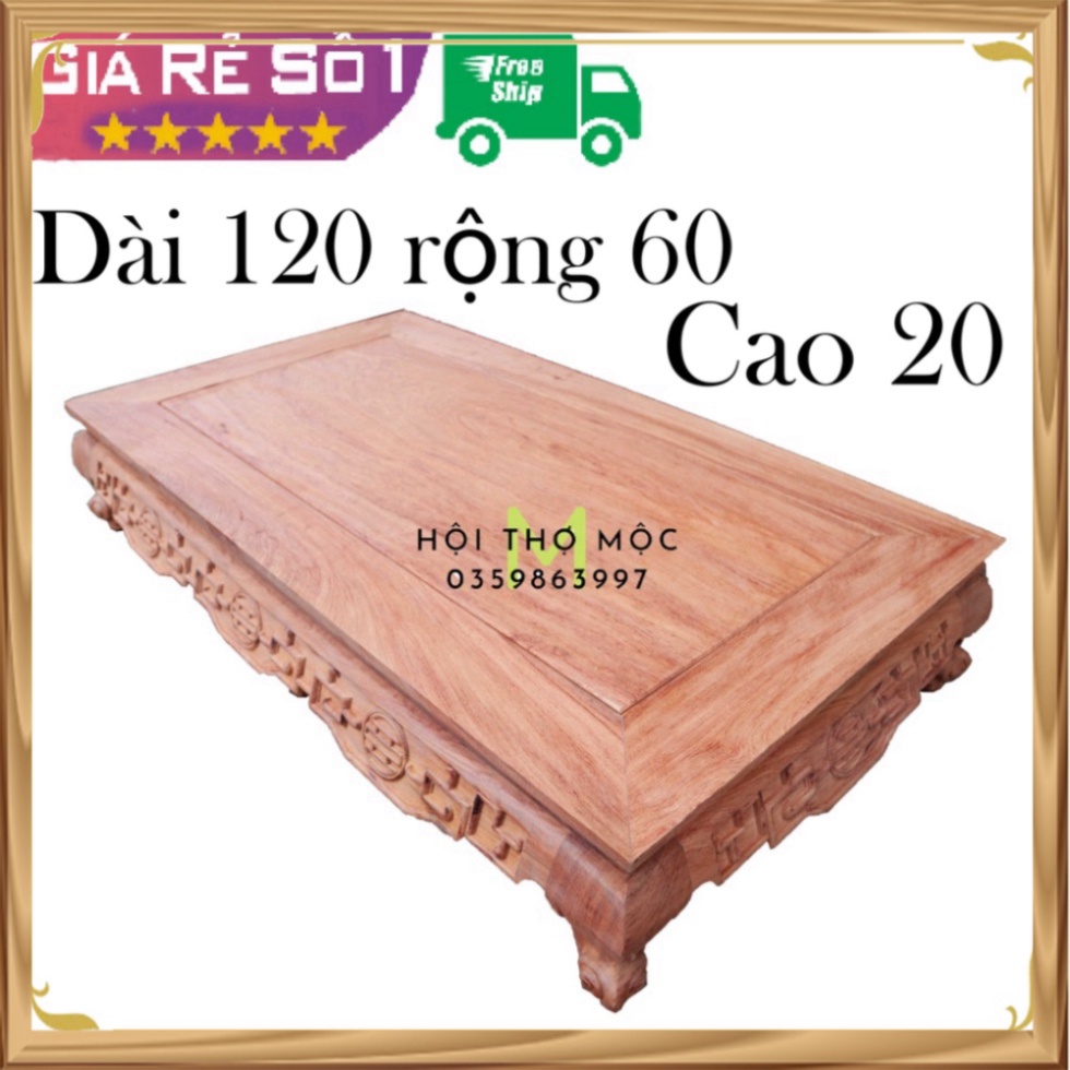 Bàn gỗ hương phòng ăn,khách cỡ lớn tiện ích 1m2 rộng 60 cao 20