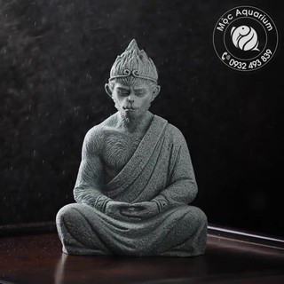 Tượng tôn ngộ không - trang trí hồ cá - hồ thủy sinh - non bộ