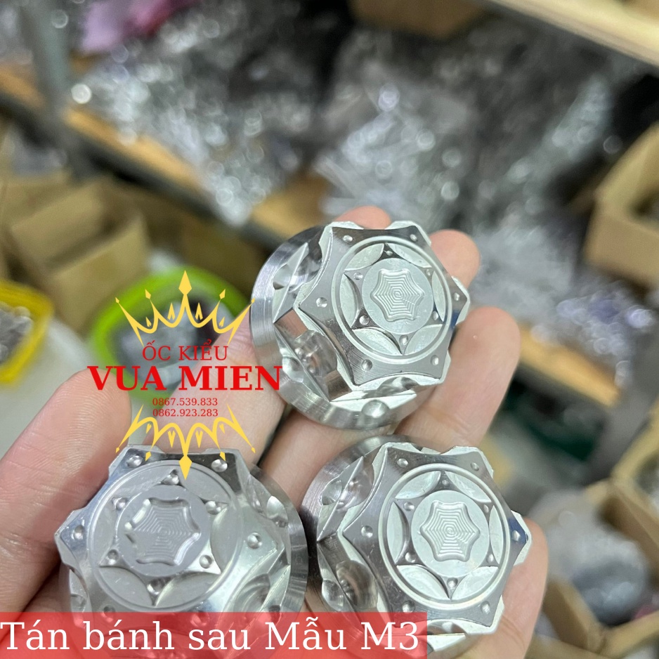 Tán bánh sau Inox 304 Mẫu M3 và Mẫu Thái dành cho các dòng xe Vario, AB, Vision, Click