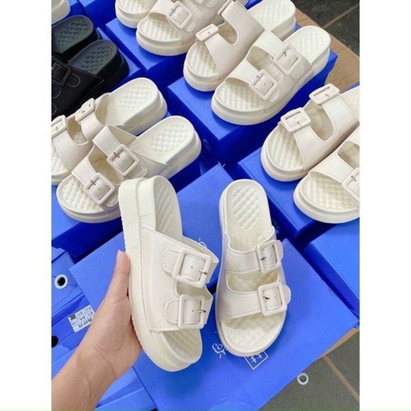 Sandal nữ KANS & KAI, Sandal phối 2 quai cao 4cm siêu xinh ms103