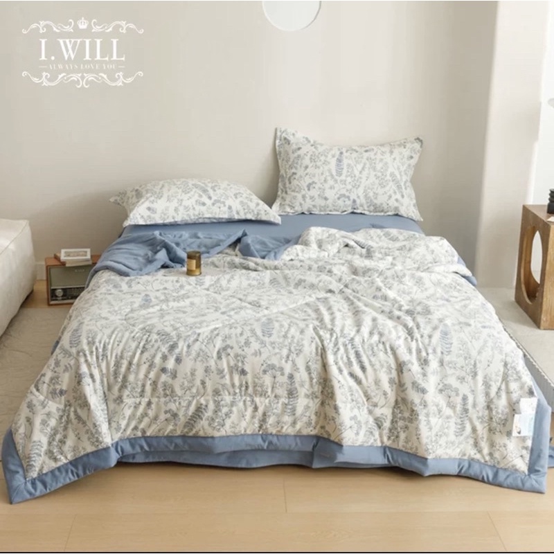 Set ga cotton linen IGUN BEDDING chăn trần bông hè siêu mát