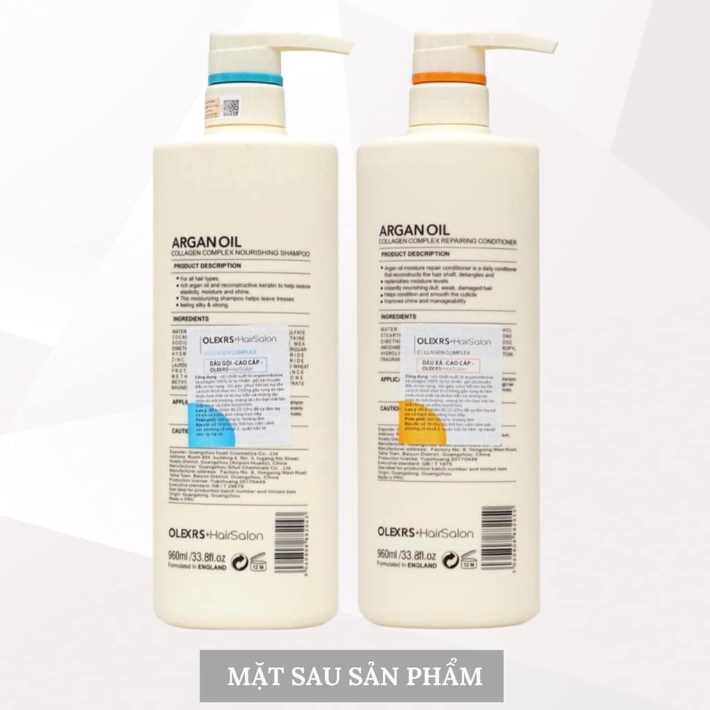 Cặp Dầu Gội Xả Olexrs Hair Salon PHỤC HỒI Cho Tóc Khô Xơ Hư Tổn Tóc Nhiều Gàu