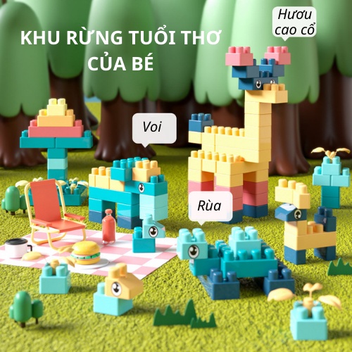 Đồ chơi Le go xếp hình lâu đài thông minh cho bé. Đồ chơi lắp ráp, ghép hình trí tuệ cho trẻ em, con trai, gái 2-5 tuổi