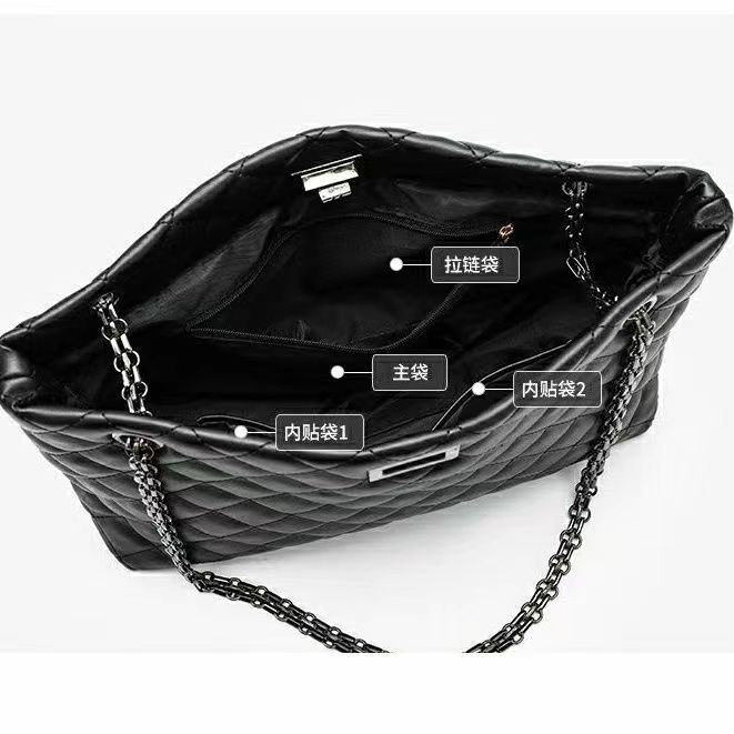 Túi Xách Đeo Vai Zara Cỡ Lớn Phối Dây Xích Đính Đá Sang Trọng Cho Nữ