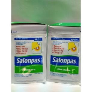 Hộp 10 hoặc 20 miếng cao dán salonpas