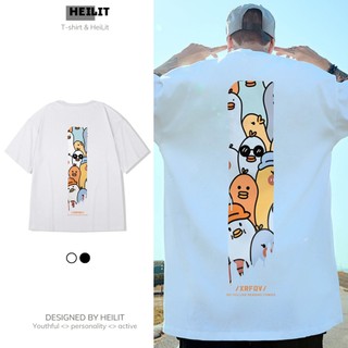 Áo Thun Nam Họa Tiết Nổi Bật HeiLit Phông Tay Lỡ Chất Vải Cotton Co giãn hai màu Đen Trắng Chuẩn Form Unisex TS-31