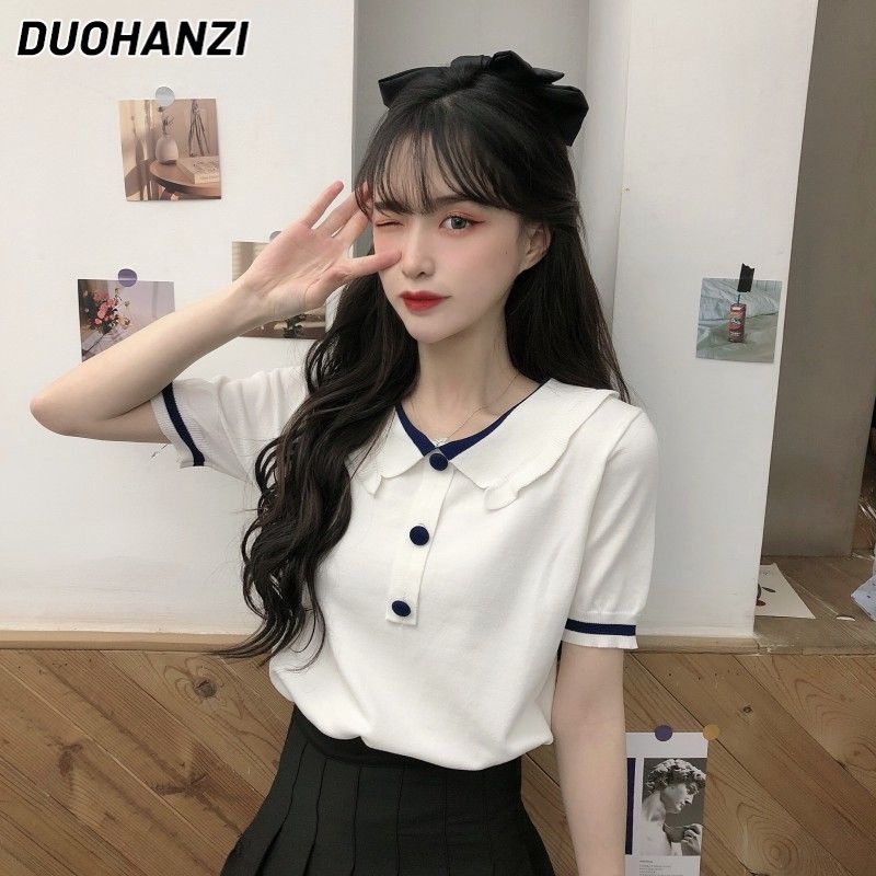 Áo Croptop Tay Ngắn Dáng Ôm In Họa Tiết Phong Cách Hàn Quốc Thời Trang Cho Nữ