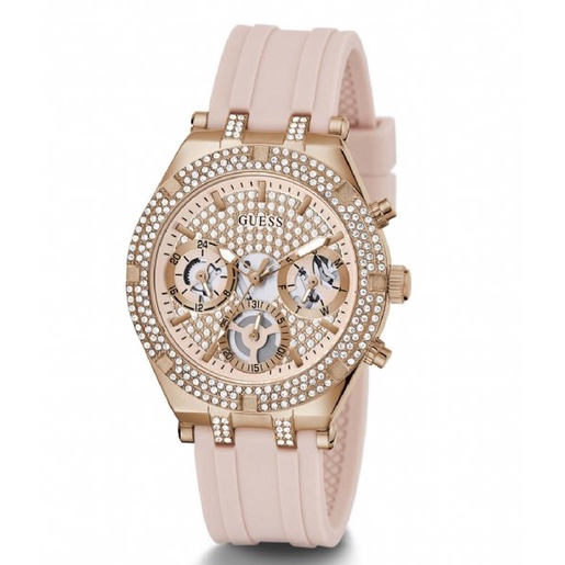 Đồng Hồ Nữ Guess GW0407L1 GW0407L2 GW0407L3 Vỏ Đính Hạt - Dây Silicon - Size 38mm