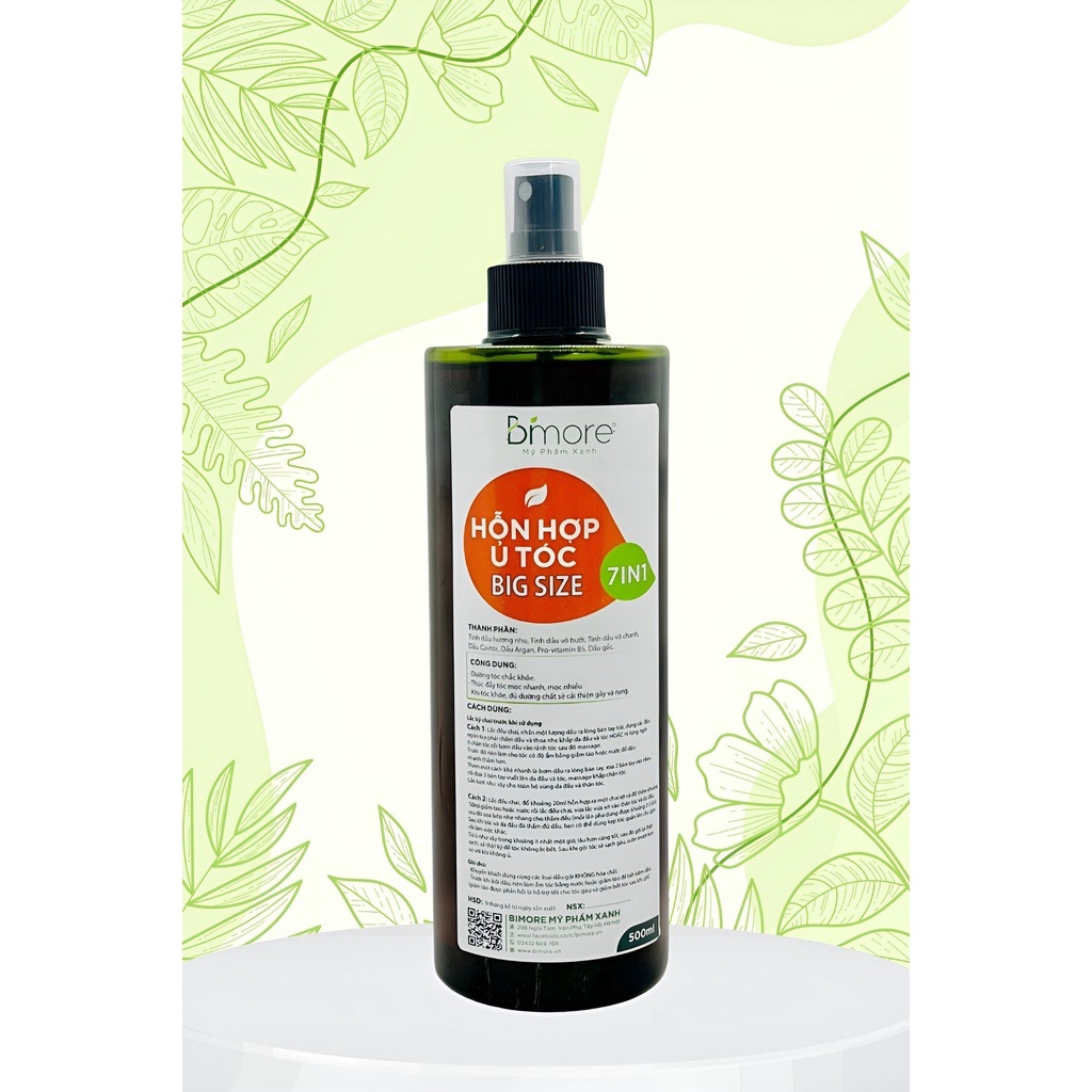 Ủ Tóc 7in1 Bimore Bigsize Dưỡng Mọc Tóc Nhanh Dài Chắc Khỏe 500ml