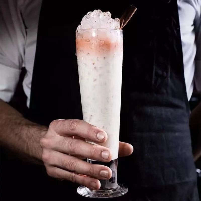 Ly nước ép cao loe miệng, ly thủy tinh dùng để uống trà, sinh tố, nước ép, soda dung tích 450ml - maydecor