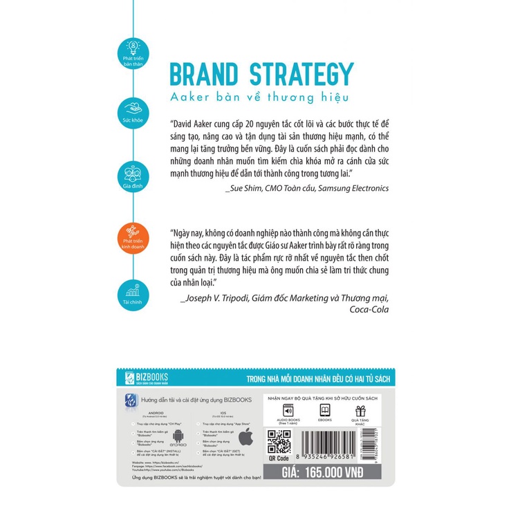 BIZBOOKS - Sách Brand Strategy: Aaker bàn về thương hiệu