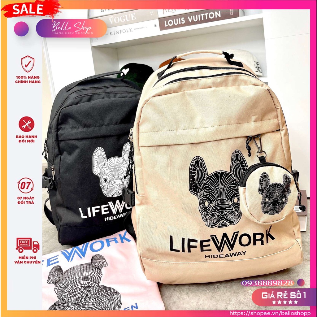 Ba Lô Lifework Hideaway Classic Backpack Beige B5102 | Unisex - Full Tag Code