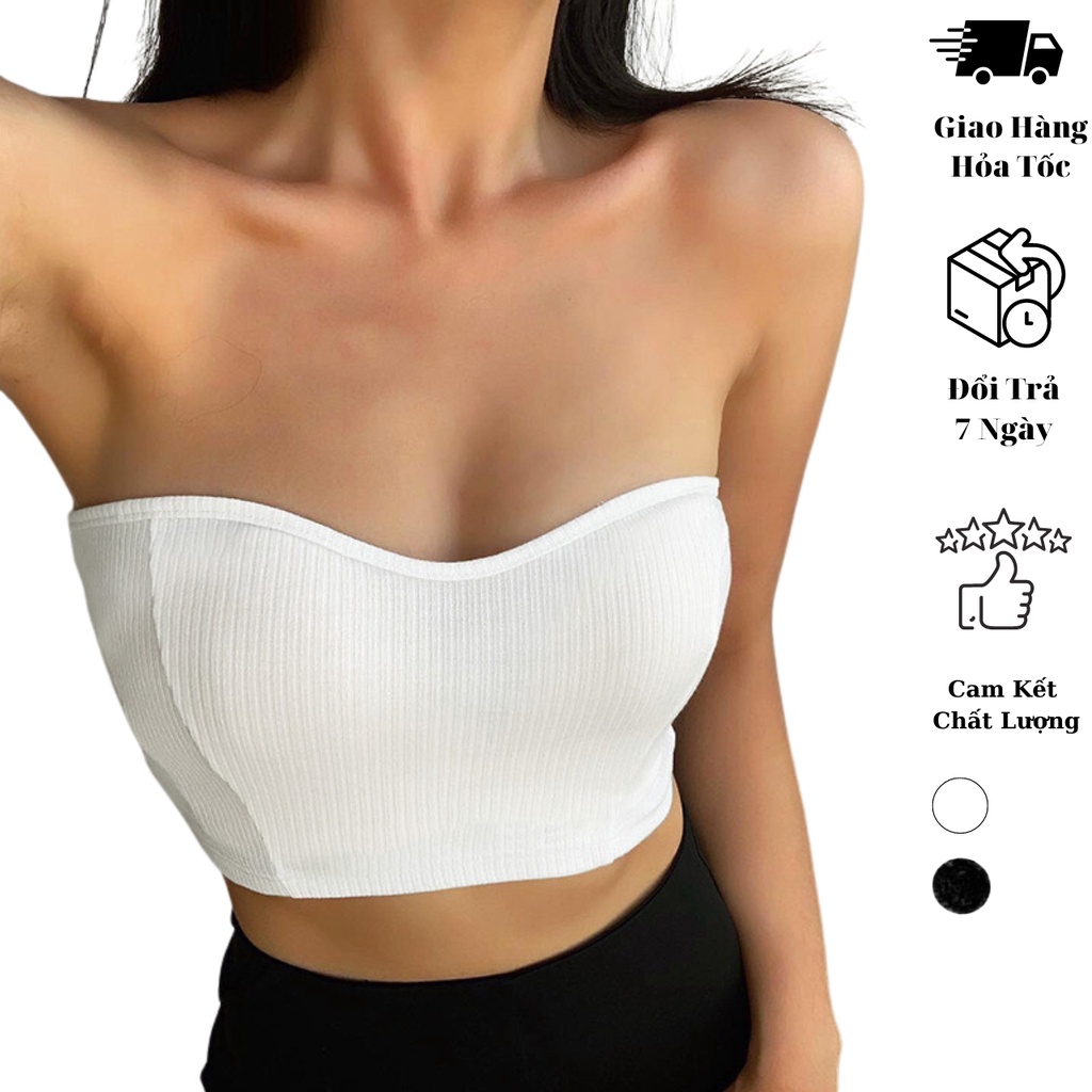 [Mã FATREND09 giảm đến 30000 đơn 99000] Áo Ống Cúp Ngực Không Mút JUNE.SG Croptop Không Dây, Áo Quây Ngực Croptop | BigBuy360 - bigbuy360.vn