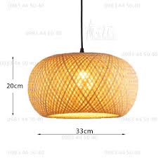 Đèn tre tròn 2 lớp trang trí