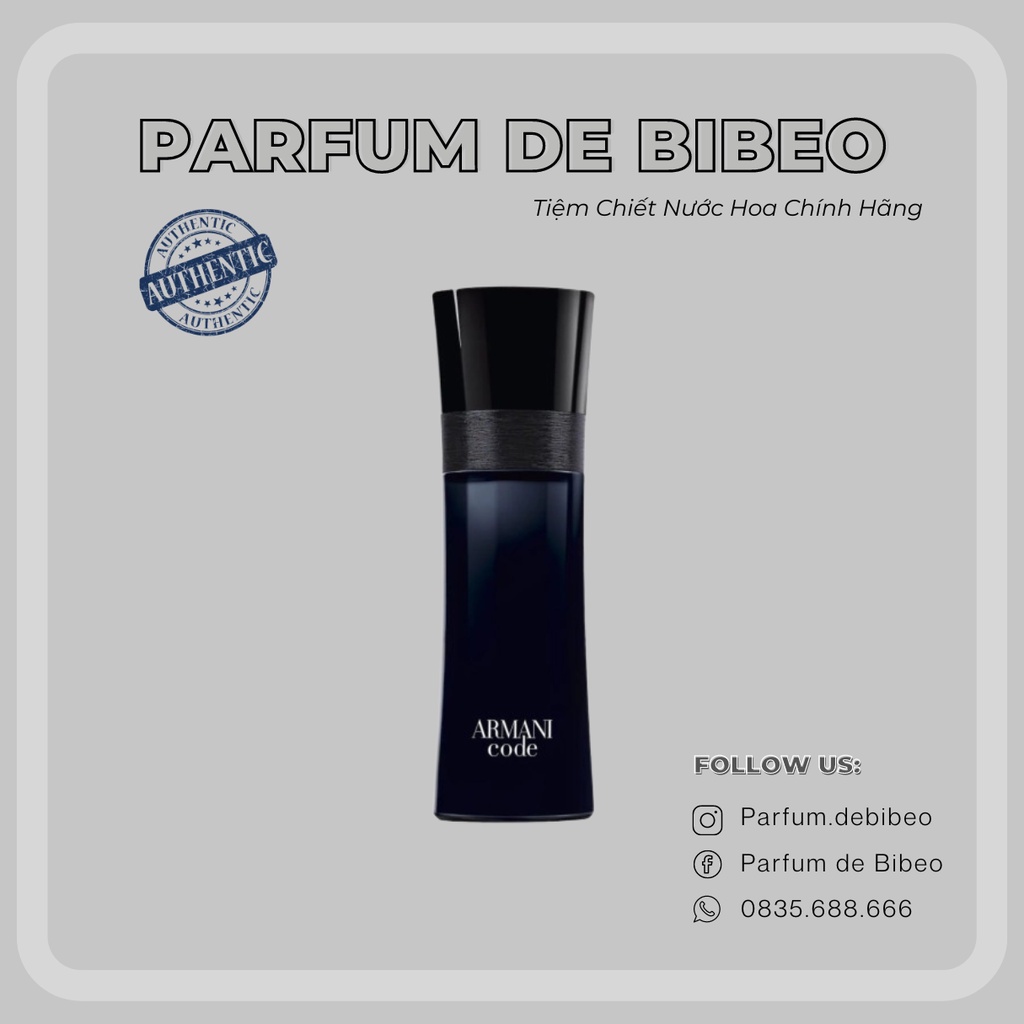 Parfum de BIbeo - Nước hoa thử Armani Code EDT