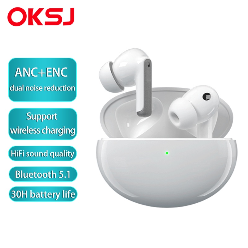 OKSJ XY-70 TWS Bluetooth headset for apple\Xiaomi wireless headphones in-ear active noise cancellation, low latency game music, long battery life, call business