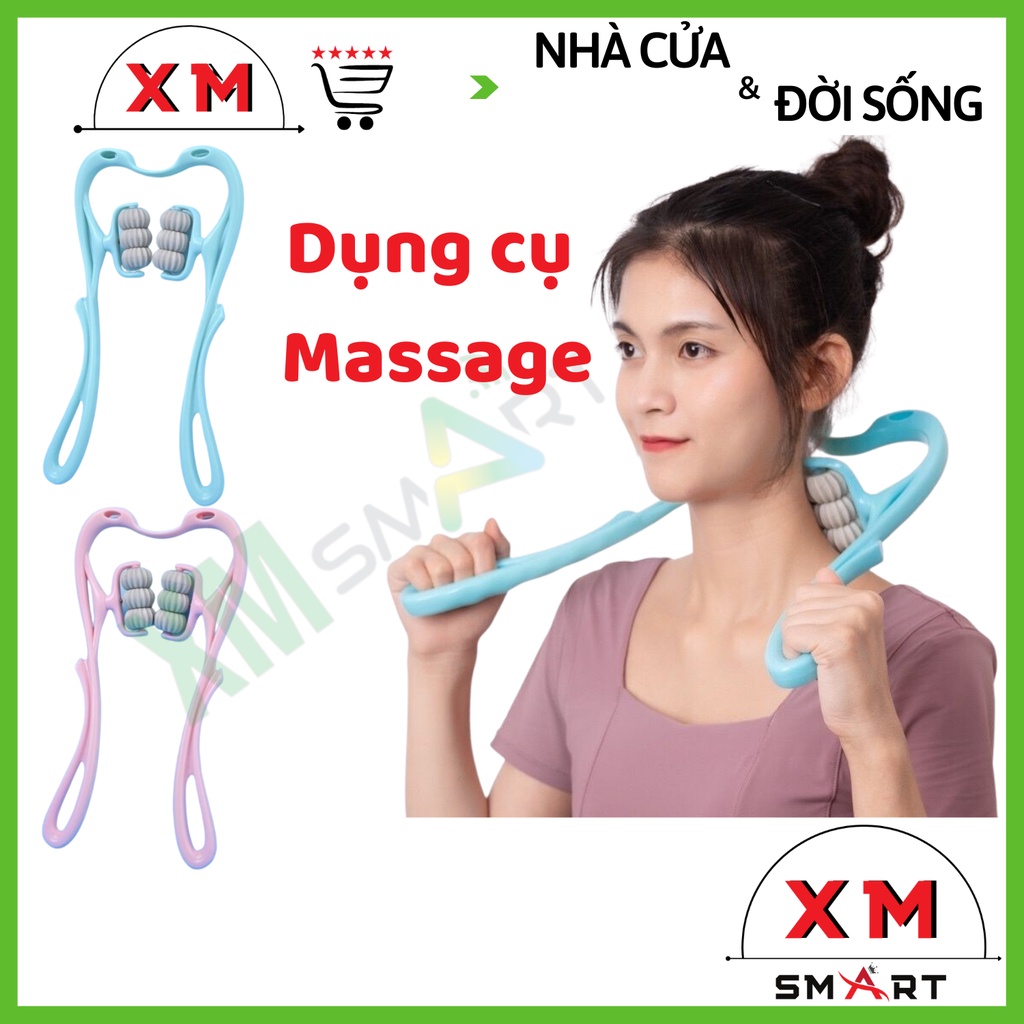 Dụng cụ massage Cổ Vai Gáy 6 Bi, giảm mỏi đốt sống cổ XMSMART