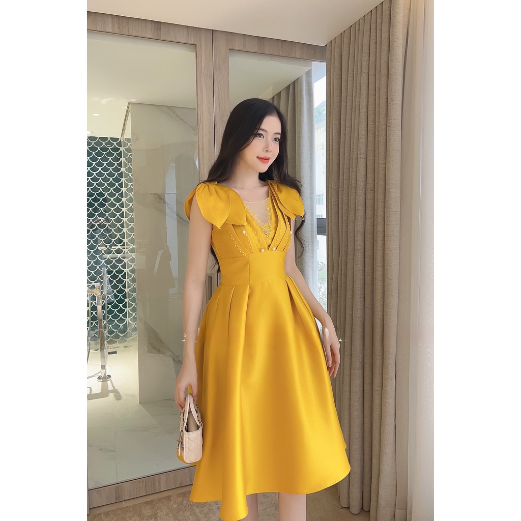 Váy dự tiệc tiệc tiểu thư đính đá siêu sang chảnh M9 | BigBuy360 - bigbuy360.vn