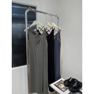 (Hàng sẵn) MIJIN.CO: Đầm 2 dây basic vải thun tăm IZZY DRESS