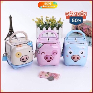 Két sắt mini hình heo cho bé.