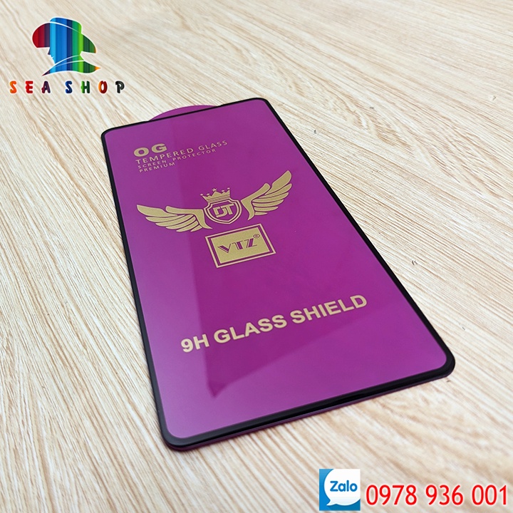 Kính cường lực cao cấp OG tím cho Vivo Y11, Y15, Y15s, Y17, Y19, Y21, Y33s, Y51, Y53s- Độ cứng cao, Cảm ứng mượt mà