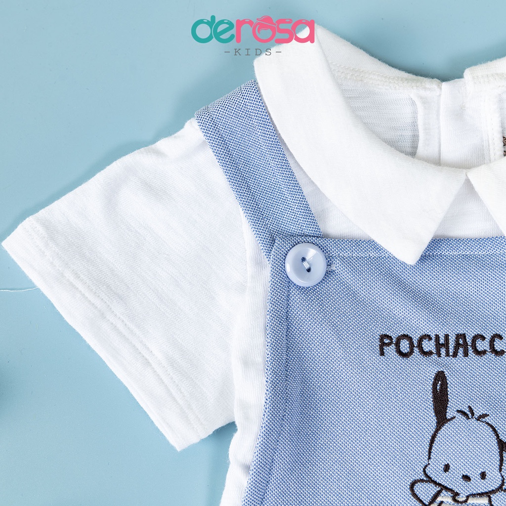 Bộ Bodysuit cho bé, body yếm DEROSA KIDS cho bé trai bé trai từ 3-18 tháng ZSB23-054Y