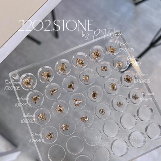Đá khối K9 màu vàng trà trang trí nails, đá đính nails cao cấp màu trà .2202STONE.