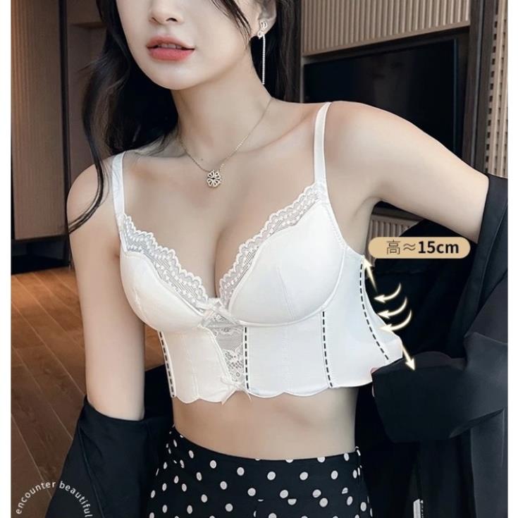 Áo Lót Nữ Viền Ren Croset Lụa Không Gọng Đệm Vừa Cao Cấp Softie 1609